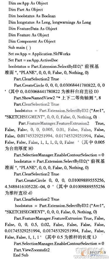 VB在SolidWorks二燃中的參數(shù)化方法solidworks simulation分析案例圖片3