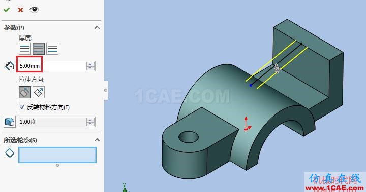 solidworks如何使用筋特征？solidworks仿真分析圖片3