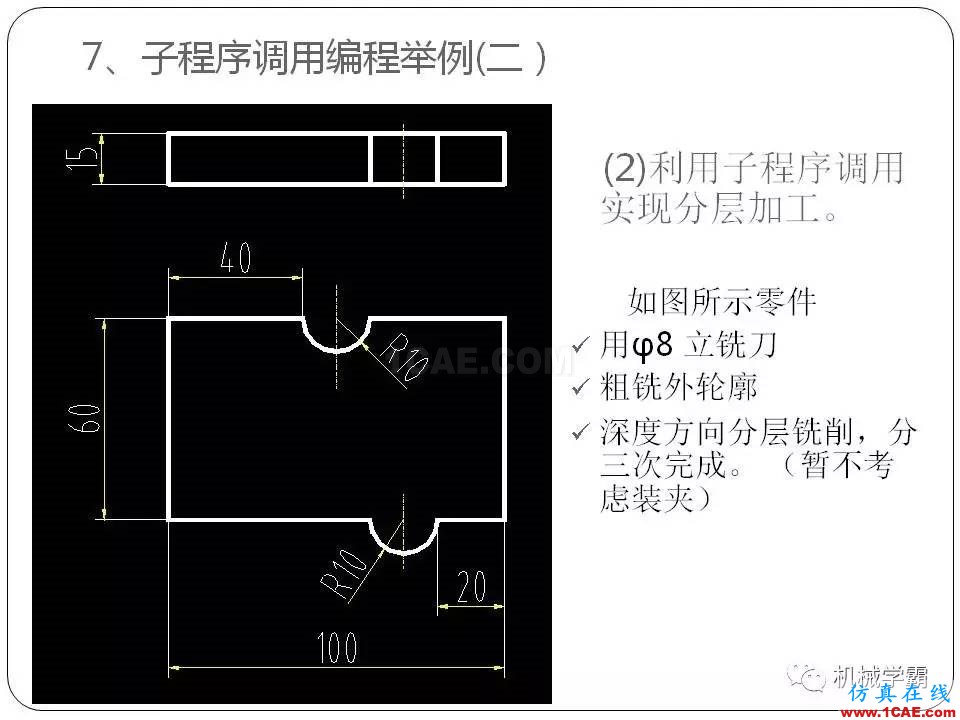 【收藏】數(shù)控銑床的程序編程PPT機械設計案例圖片68