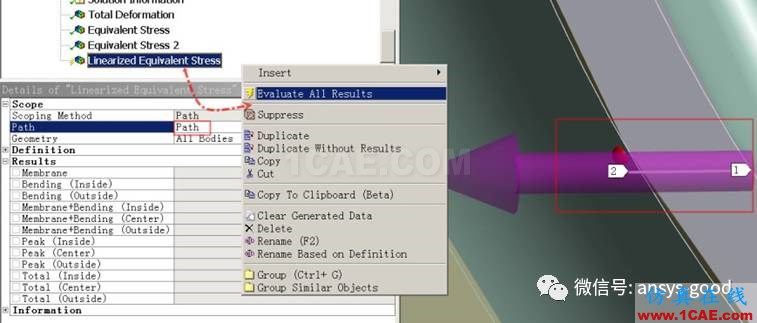 ANSYS Workbench中應(yīng)力線性化方法-大開孔壓力容器管箱接管應(yīng)力的準(zhǔn)確計(jì)算-連載7ansys workbanch圖片25