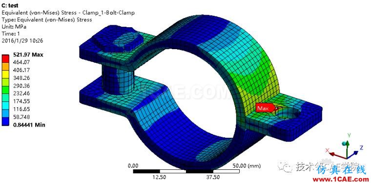 【干貨】ANSYS workbench接觸問題案例——卡箍連接ansys培訓課程圖片17