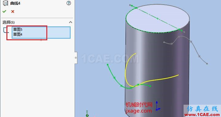 solidworks如何使用投影曲線？solidworks simulation培訓(xùn)教程圖片15