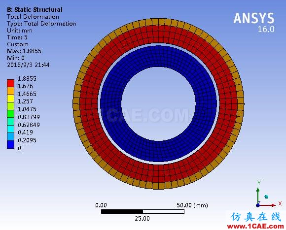 Ansys WB軸孔過(guò)盈配合仿真分析ansys分析圖片6