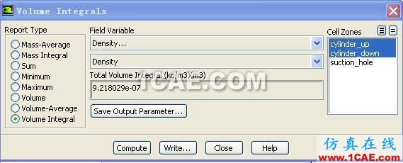 FLUENT中查看域內(nèi)流體總質(zhì)量的方法