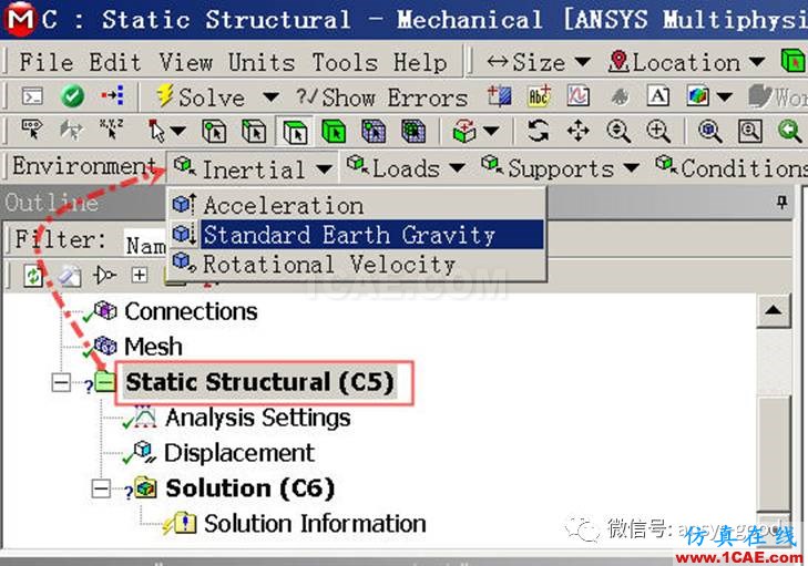 workbench中以云圖形式顯示網(wǎng)格質(zhì)量，扭矩荷載的施加 ansys培訓(xùn)課程圖片5