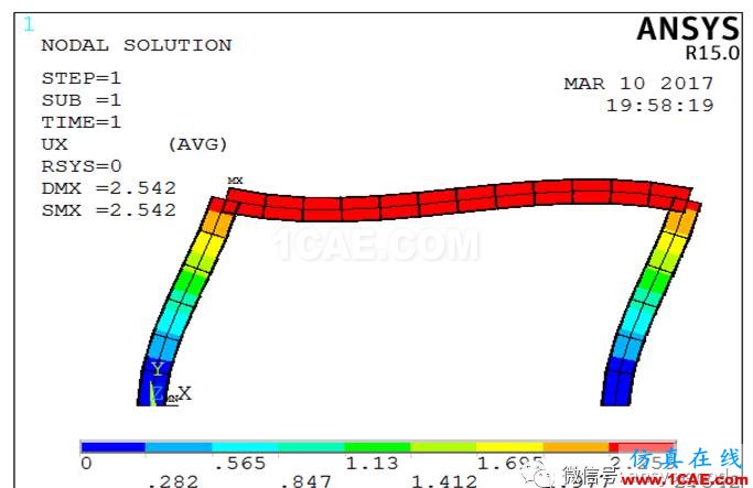 [原創(chuàng)]ANSYS中梁單元的放置方向-以組合門字架為例ansys workbanch圖片6