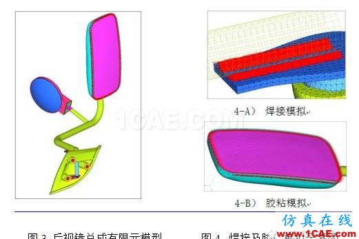 后視鏡支架開裂分析hypermesh分析案例圖片2