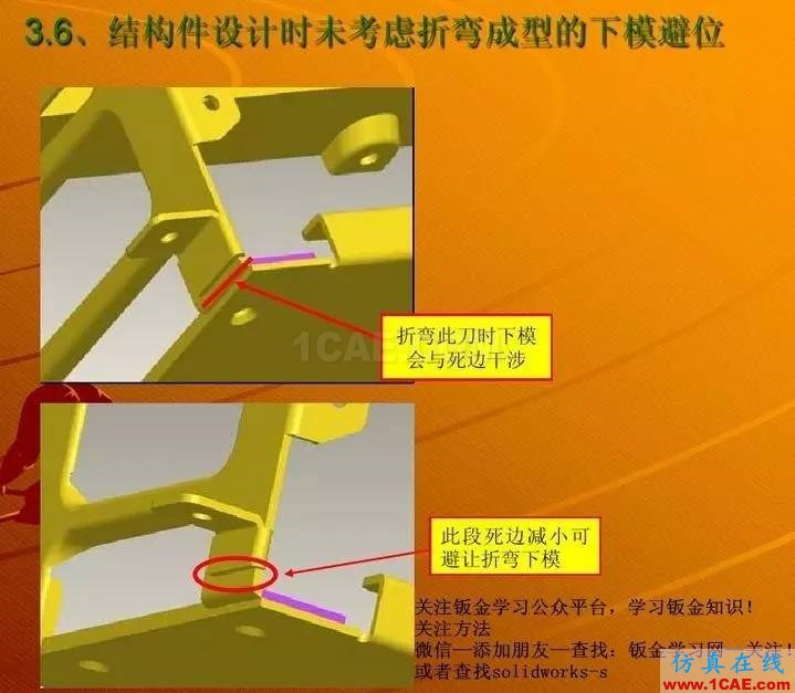 鈑金設(shè)計(jì)無法折彎的案例分析 圖文solidworks simulation培訓(xùn)教程圖片6