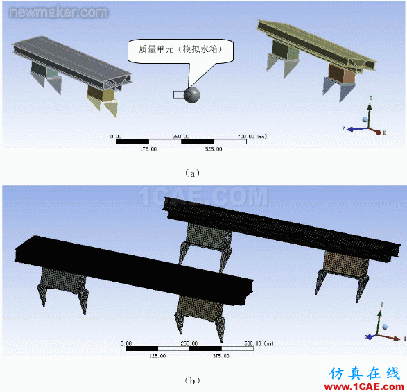 基于ANSYS的動(dòng)車組水箱吊裝結(jié)構(gòu)強(qiáng)度分析ansys培訓(xùn)的效果圖片2