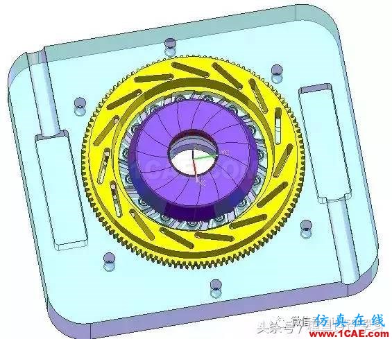 齒輪帶著十五個(gè)行位彎抽芯，這圖高清版ug設(shè)計(jì)案例圖片9