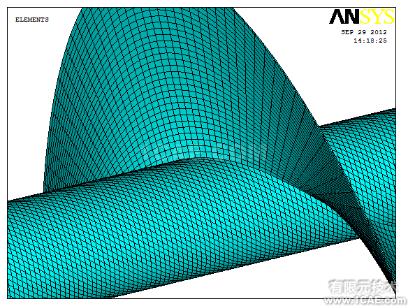 螺旋輸送機螺旋軸有限元分析