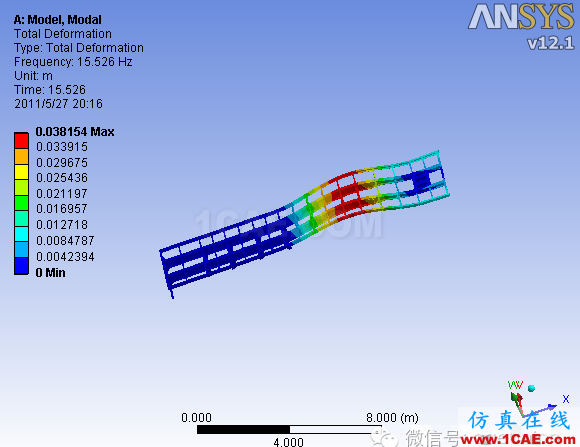 基于有限元的半掛車車架陣型模態(tài)分析ansys分析圖片9