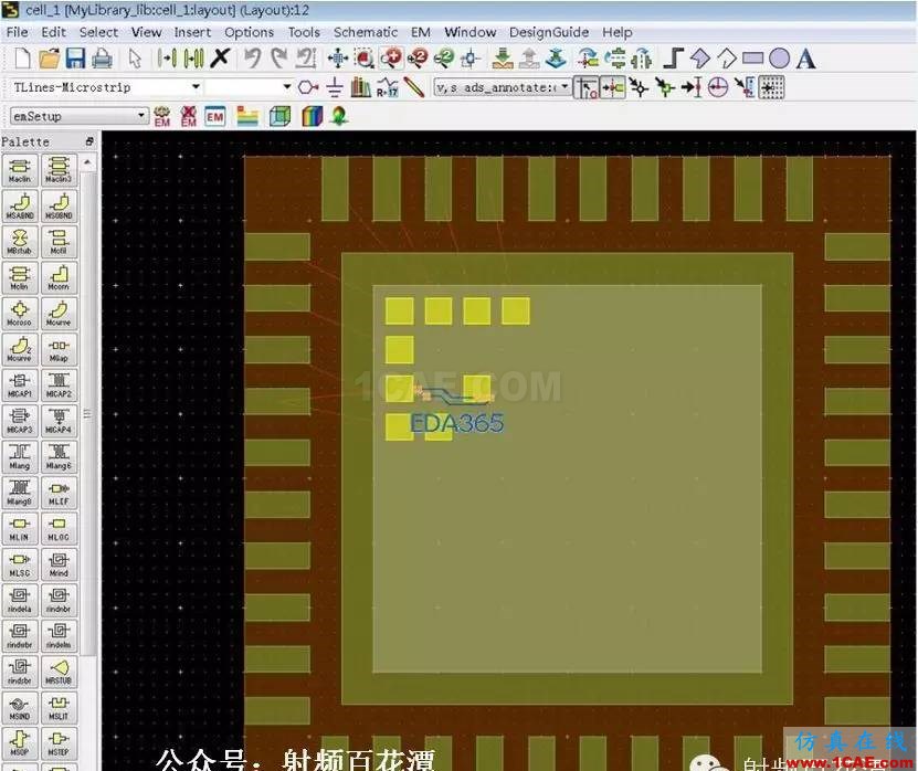 QFN封裝bondwire有限元電磁場(chǎng)仿真ADS電磁應(yīng)用技術(shù)圖片3