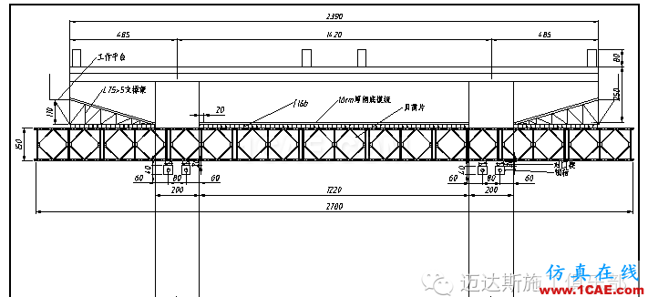 馬山坡1#、2#大橋高墩蓋梁支架計(jì)算書Midas Civil分析圖片2