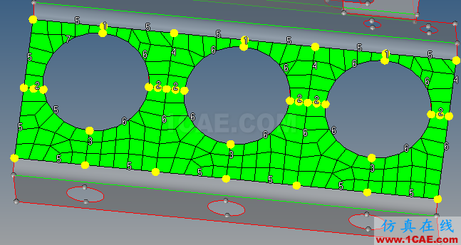大孔周圍的網(wǎng)格調(diào)整（Hypermesh基礎(chǔ)入門(mén) 12）hypermesh培訓(xùn)教程圖片7