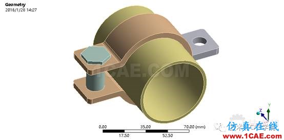 【干貨】ANSYS workbench接觸問題案例——卡箍連接ansys仿真分析圖片2